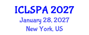International Conference on Localization and Signal Processing Algorithms (ICLSPA) January 28, 2027 - New York, United States International Conference on Localization and Signal Processing Algorithms (ICLSPA) January 28, 2027 - New York, United States