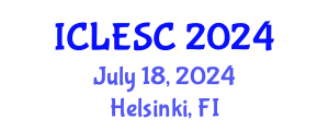 International Conference on Logistics Engineering and Supply Chain (ICLESC) July 18, 2024 - Helsinki, Finland