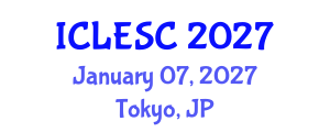 International Conference on Logistics Engineering and Supply Chain (ICLESC) January 07, 2027 - Tokyo, Japan International Conference on Logistics Engineering and Supply Chain (ICLESC) January 07, 2027 - Tokyo, Japan
