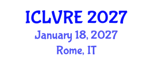 International Conference on Low-Volume Roads Engineering (ICLVRE) January 18, 2027 - Rome, Italy International Conference on Low-Volume Roads Engineering (ICLVRE) January 18, 2027 - Rome, Italy