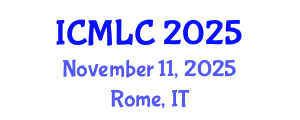 International Conference on Machine Learning and Cybernetics (ICMLC) November 11, 2025 - Rome, Italy