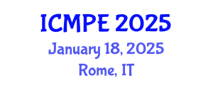 International Conference on Macromolecular and Polymer Engineering (ICMPE) January 18, 2025 - Rome, Italy