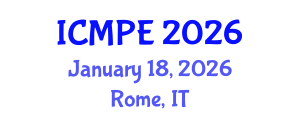 International Conference on Macromolecular and Polymer Engineering (ICMPE) January 18, 2026 - Rome, Italy