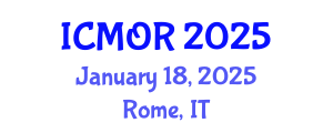 International Conference on Management and Operations Research (ICMOR) January 18, 2025 - Rome, Italy