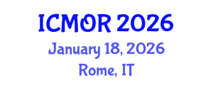 International Conference on Management and Operations Research (ICMOR) January 18, 2026 - Rome, Italy