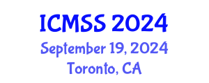 International Conference on Management and Social Sciences (ICMSS) September 19, 2024 - Toronto, Canada