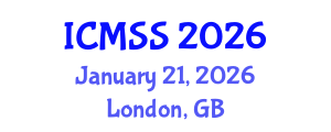 International Conference on Management and Social Sciences (ICMSS) January 21, 2026 - London, United Kingdom