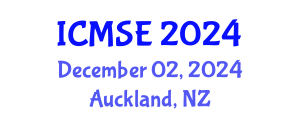 International Conference on Management and Systems Engineering (ICMSE) December 02, 2024 - Auckland, New Zealand