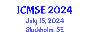International Conference on Management and Systems Engineering (ICMSE) July 15, 2024 - Stockholm, Sweden