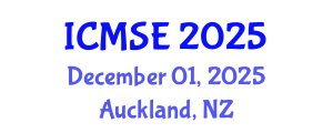 International Conference on Management and Systems Engineering (ICMSE) December 01, 2025 - Auckland, New Zealand
