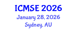 International Conference on Management and Systems Engineering (ICMSE) January 28, 2026 - Sydney, Australia