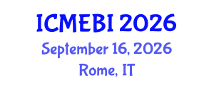 International Conference on Management, Economics and Business Information (ICMEBI) September 16, 2026 - Rome, Italy