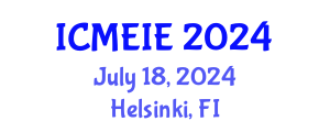 International Conference on Management, Economics and Industrial Engineering (ICMEIE) July 18, 2024 - Helsinki, Finland