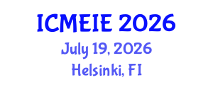 International Conference on Management, Economics and Industrial Engineering (ICMEIE) July 19, 2026 - Helsinki, Finland