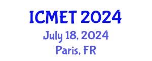 International Conference on Management Engineering and Technology (ICMET) July 18, 2024 - Paris, France