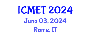 International Conference on Management Engineering and Technology (ICMET) June 03, 2024 - Rome, Italy