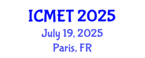International Conference on Management Engineering and Technology (ICMET) July 19, 2025 - Paris, France