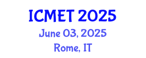 International Conference on Management Engineering and Technology (ICMET) June 03, 2025 - Rome, Italy