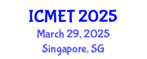 International Conference on Management Engineering and Technology (ICMET) March 29, 2025 - Singapore, Singapore