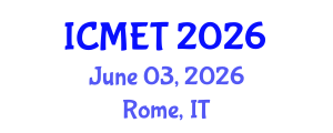 International Conference on Management Engineering and Technology (ICMET) June 03, 2026 - Rome, Italy