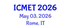 International Conference on Management Engineering and Technology (ICMET) May 03, 2026 - Rome, Italy