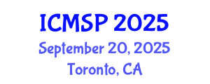 International Conference on Management, Sociology and Psychology (ICMSP) September 20, 2025 - Toronto, Canada