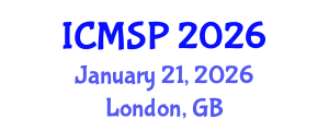 International Conference on Management, Sociology and Psychology (ICMSP) January 21, 2026 - London, United Kingdom