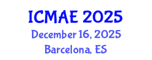 International Conference on Manufacturing and Automotive Engineering (ICMAE) December 16, 2025 - Barcelona, Spain
