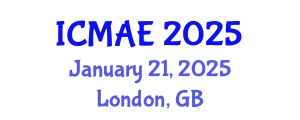 International Conference on Manufacturing and Automotive Engineering (ICMAE) January 21, 2025 - London, United Kingdom