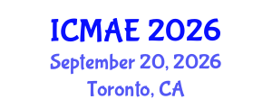 International Conference on Manufacturing and Automotive Engineering (ICMAE) September 20, 2026 - Toronto, Canada