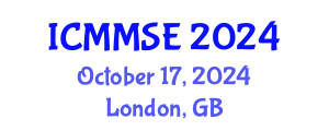 International Conference on Manufacturing and Materials Science and Engineering (ICMMSE) October 17, 2024 - London, United Kingdom