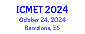 International Conference on Manufacturing Engineering and Technology (ICMET) October 24, 2024 - Barcelona, Spain