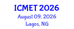 International Conference on Manufacturing Engineering and Technology (ICMET) August 09, 2026 - Lagos, Nigeria