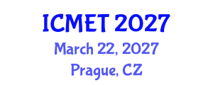 International Conference on Manufacturing Engineering and Technology (ICMET) March 22, 2027 - Prague, Czechia International Conference on Manufacturing Engineering and Technology (ICMET) March 22, 2027 - Prague, Czechia