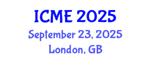 International Conference on Manufacturing Engineering (ICME) September 23, 2025 - London, United Kingdom