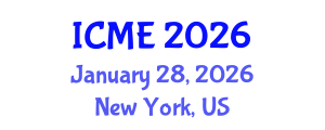 International Conference on Manufacturing Engineering (ICME) January 28, 2026 - New York, United States