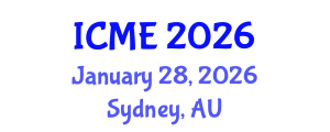 International Conference on Manufacturing Engineering (ICME) January 28, 2026 - Sydney, Australia