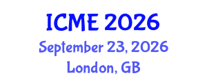 International Conference on Manufacturing Engineering (ICME) September 23, 2026 - London, United Kingdom