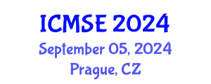International Conference on Manufacturing Science and Engineering (ICMSE) September 05, 2024 - Prague, Czechia