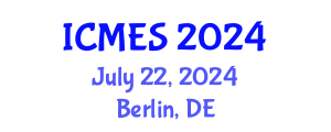 International Conference on Marine and Environmental Systems (ICMES) July 22, 2024 - Berlin, Germany