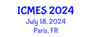 International Conference on Marine and Environmental Systems (ICMES) July 18, 2024 - Paris, France
