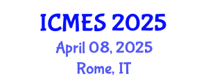 International Conference on Marine and Environmental Systems (ICMES) April 08, 2025 - Rome, Italy
