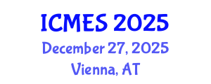 International Conference on Marine and Environmental Systems (ICMES) December 27, 2025 - Vienna, Austria