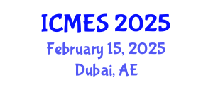 International Conference on Marine and Environmental Systems (ICMES) February 15, 2025 - Dubai, United Arab Emirates