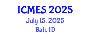 International Conference on Marine and Environmental Systems (ICMES) July 15, 2025 - Bali, Indonesia