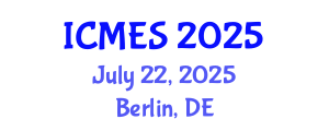 International Conference on Marine and Environmental Systems (ICMES) July 22, 2025 - Berlin, Germany