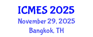 International Conference on Marine and Environmental Systems (ICMES) November 29, 2025 - Bangkok, Thailand