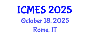 International Conference on Marine and Environmental Systems (ICMES) October 18, 2025 - Rome, Italy