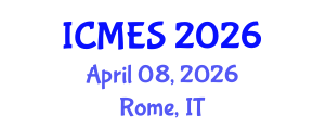 International Conference on Marine and Environmental Systems (ICMES) April 08, 2026 - Rome, Italy