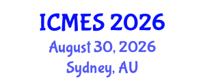 International Conference on Marine and Environmental Systems (ICMES) August 30, 2026 - Sydney, Australia